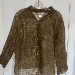 Sheer button up shirt